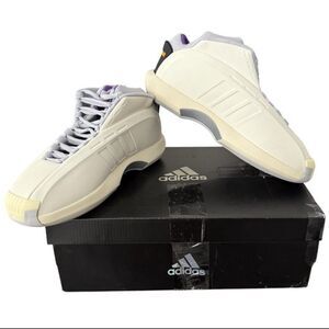 Adidas Crazy 1 Cream White Purple Basketball Shoes IG3735 Men’s Size 7.5